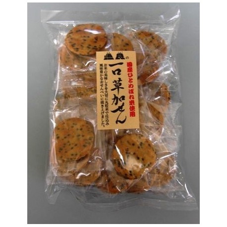 一口草加芝麻煎餅